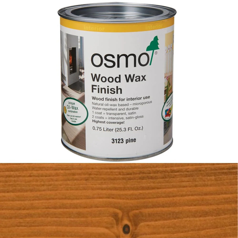 Wood Wax Finish - Solvent Based - Finish Color:Pine - Size:0.75 Liter